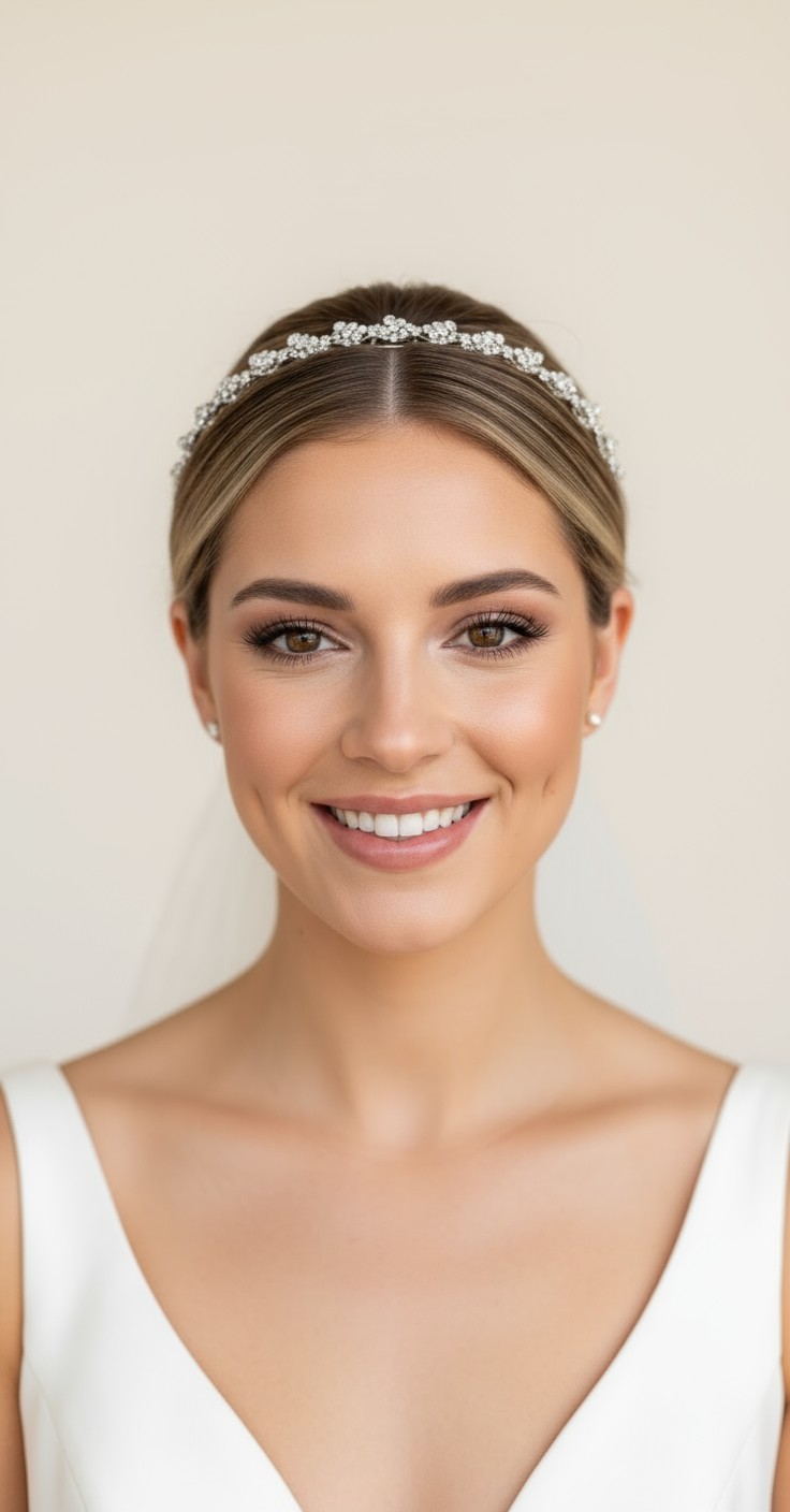 After Bridal Headband Updo